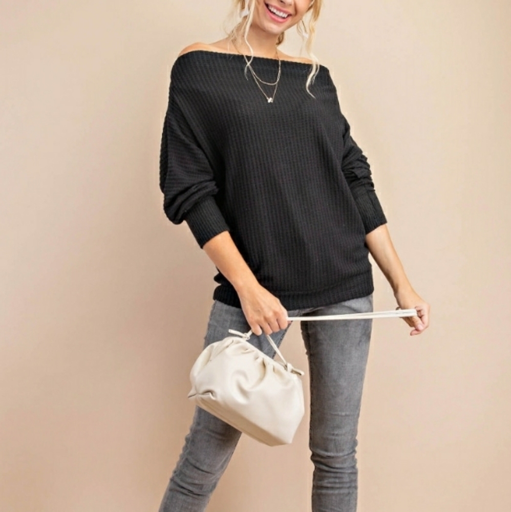 Last Waffle Knit Dolman Small - Picture 3 of 3